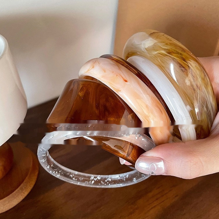 Irregular Wide-brimmed Acrylic Acetate Bracelet