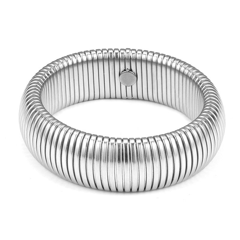 European And American Bracelets Non-fading Titanium Steel Bracelet High-grade Elastic Retractable