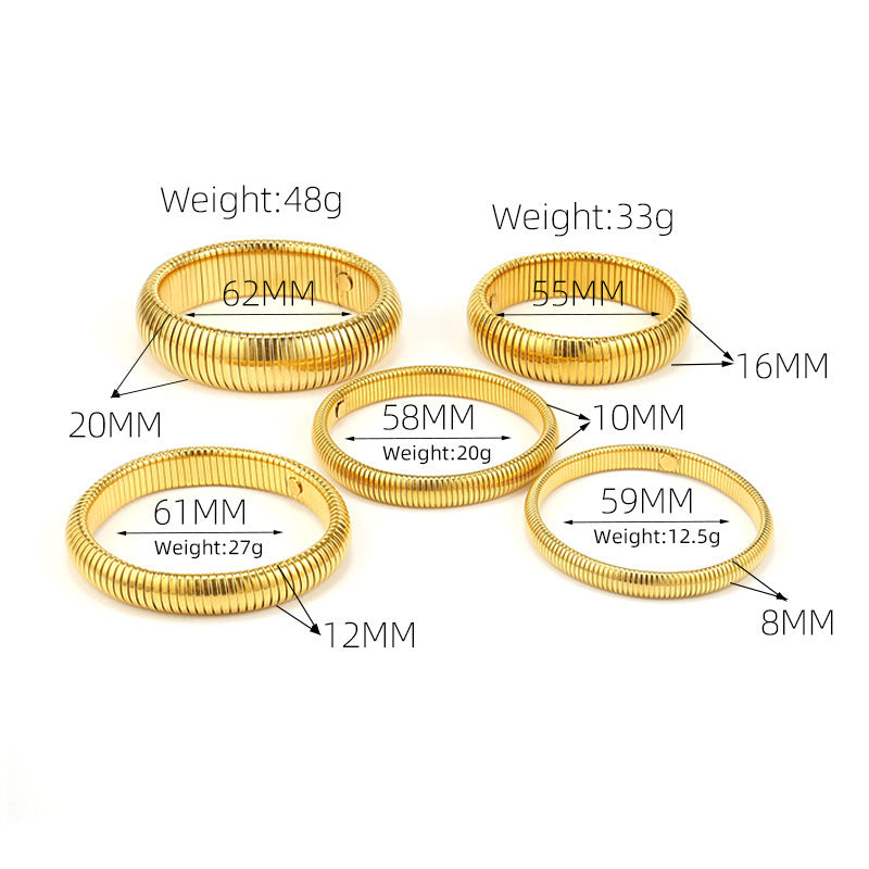 European And American Bracelets Non-fading Titanium Steel Bracelet High-grade Elastic Retractable