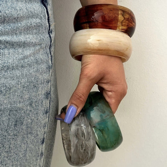 Exaggerated Irregular Translucent Acrylic Fashion Bracelet