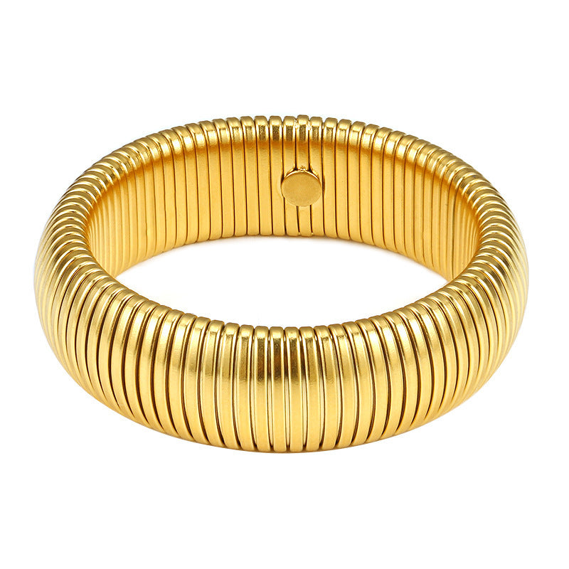 European And American Bracelets Non-fading Titanium Steel Bracelet High-grade Elastic Retractable